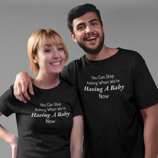 pregnancy announcement shirts for couples