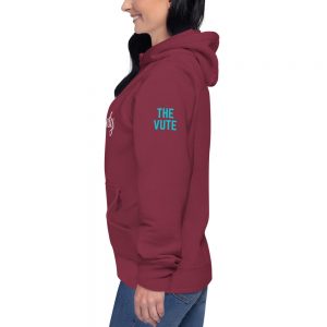 unisex premium hoodie maroon left 602a6cc83cf69