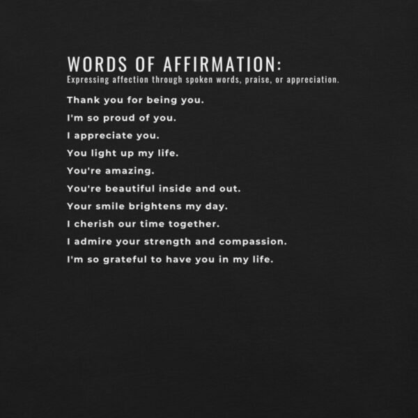 Love Language Words of Affirmation Examples